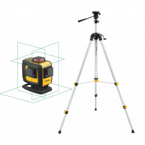 Laser in cruce cu raza verde - CL4D-G + trepied SJJ-M1EX