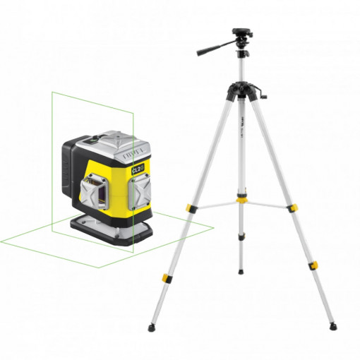 Laser in cruce cu raza verde (2x360º) CL2G + trepied SJJ-M1EX