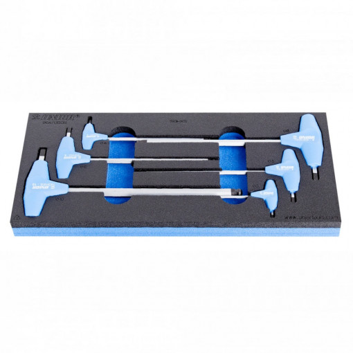 Set de surubelnite hexagonale cu maner in T in modul SOS - 964/13SOS