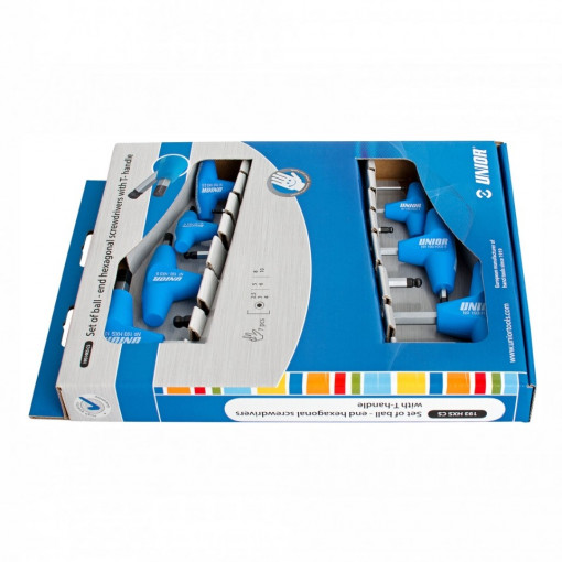 Set de surubelnite cu cap hexagonal sferic in cutie de carton - 193HXSCS