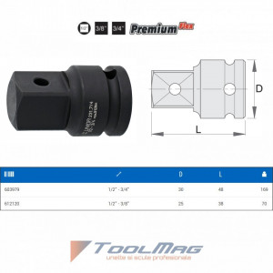 Adaptor de IMPACT 1/2" - 231.7/4 - Unior 2
