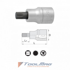 Capete chei tubulare cu profil ZX exterior 1/2" - 192/2ZX - Img 2
