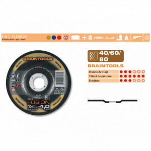 Discuri abrazive polizare inox/otel/fonta ( 115-125 mm) - FS1 FUSION - Img 3