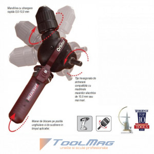 Dispozitiv gaurire si insurubare sub unghi, reglabil la -90º, 0º,+90º ORBITER 360º - XT70017621300 - Img 2