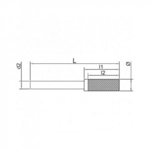 Freza din carbura de tungsten forma D - sferica, cu tais dublu (incrucisat) tip D - Img 2