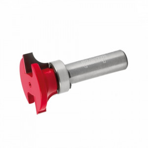 Freza profilata concav 1/4 C, cu rulment copier superior, placata CMS, Z2, cu coada - 23- - Img 3
