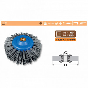 Perii disc cu prindere pe filet, din nailon, pentru lemn - HRB - Img 2