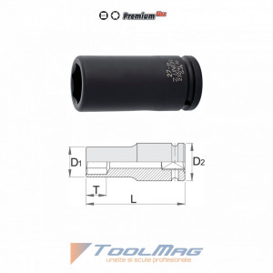 Capete chei tubulare de IMPACT lungi 3/4" - 232/4L6p - Img 2