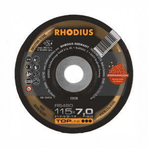 Discuri abrazive pentru polizare inox/otel/fonta (115-230 mm) - RS480