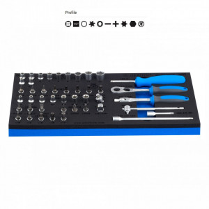 Set de capete chei tubulare si accesorii 1/4" in modul SOS - 964/5SOS - Img 2