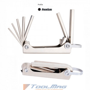 Set de chei locas hexagonal tip briceag metalic cu inel pentru carabiniera - 220/3MH-H - Img 2