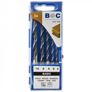 Trusa 5 burghie CV pentru lemn (4-10 mm) - H50