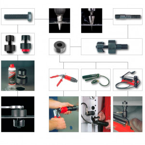 Capete de poanson pe rulment (15.2- 63.5 mm), cu bulon de strangere, pentru perforarea tablei - Img 4