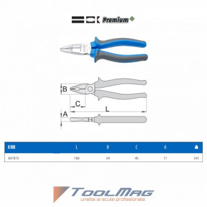 Cleste combinat (patent) cu gaura - 420/1BI - Unior