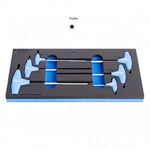 Set de surubelnite cu profil TX cu maner in T in modul SOS - 964/14SOS - Img 2