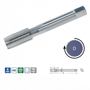 Tarod universal scurt HSS-G, filet pentru tevi de gaz G (BSP) - Img 2