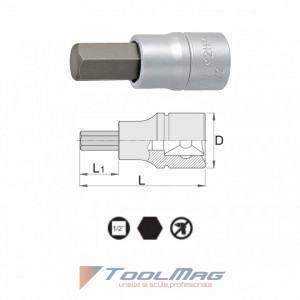 Capete chei tubulare cu profil hexagonal exterior 1/2" - 192/2HX - Img 2
