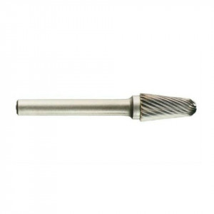 Freza din carbura de tungsten forma L - conica cu cap rotunjit, tais simplu tip C TIVOLY