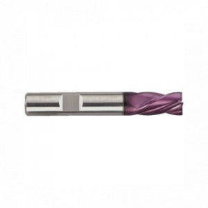 Freza HSS Co8 TiAIN, Tip N, scurta, DIN 327, prindere cilindrica conform DIN 1835 B, punct de centrare, 3 taisuri - FORMAT