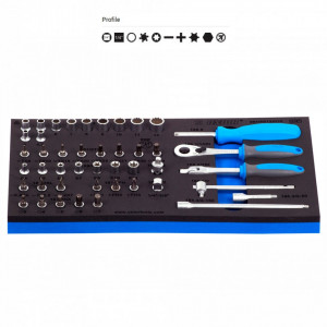 Set de capete chei tubulare si accesorii 1/4" in modul de SOS - 964/5S12SOS - Img 2