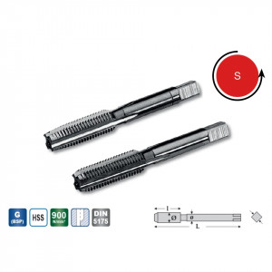 Set tarozi filet pentru tevi de gaz DIN ISO 228, DIN 5157 HSS-G filet pe stanga - Img 2