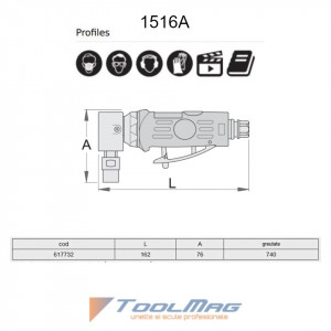 Biax pneumatic unghiular - 1516A - Img 2