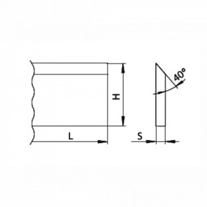 Cutite de rindeluit/abric HSS18%-1.3355 latime 35 mm pentru lemn dur - 13355-35 - Img 2