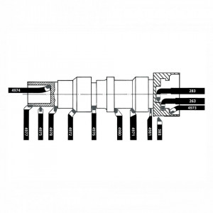 Cutite de strung, DIN263, pentru degajare interioara, taiere pe dreapta, cu placute din carburi metalice sudate - Img 3