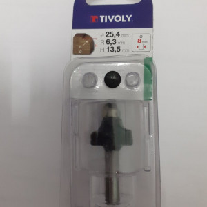 Freza cu coada, profilata 1/4 concav, placata CMS, cu rulment copier - XT60642067809 - Img 3