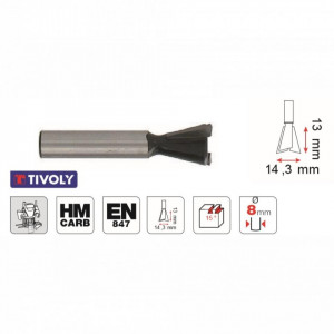 Freza cu coada, profilata coada de randunica placata CMS - XT60642067861 - TIVOLY