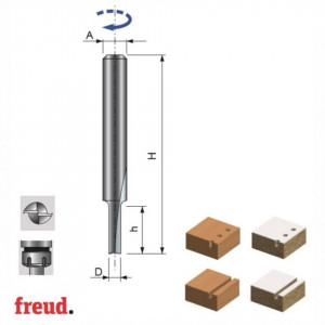 Freza din carbura solida, cu doua muchii drepte, coada 6 mm - R006M- - FREUD Italia