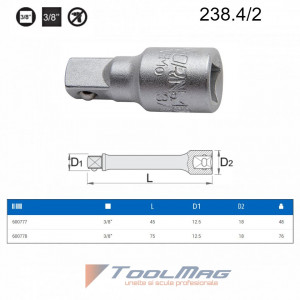   Prelungitor 3/8" - 238.4/2 - Unior  2