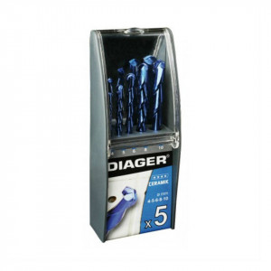 Trusa 5 burghie cu coada cilindrica pentru materiale ceramice 214B (4 - 10 mm)