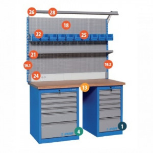 Banc de lucru modular - Modul 11 - 990MA11 - Unior detalii