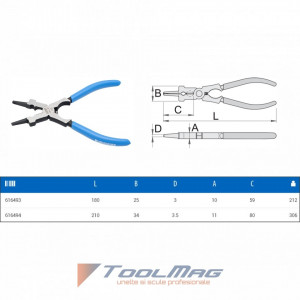 Cleste universal pentru sudura - 436/4P - UNIOR desen