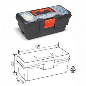 Cutie plastic cu organizator EKONO 13" - P.E. 01 - Img 4