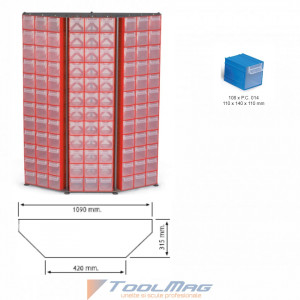 Organizator de perete 108 module (1440x315x1090mm) - C.D.14 - Img 2