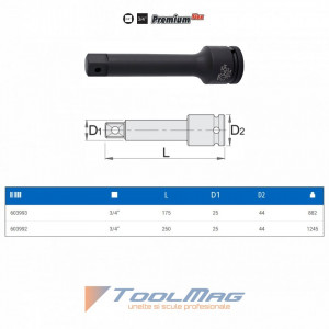 Prelungitor de IMPACT 3/4" - 232.4/4 - Img 2