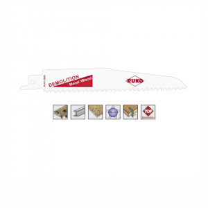 Set 5 panze pentru fierastrau sabie, dinti ceaprazuiti, HSS Bimetal - 8985 - RUKO