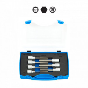 Set de capete chei tubulare cu profil hexagonal lungi 1/2" - 192/16 - Img 2