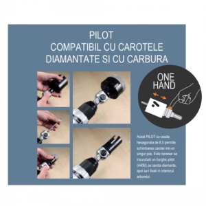 Carota diamantata cu filet M14 - 440C - Img 4