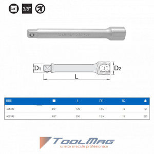  Prelungitor lung 3/8" - 238.4/1 - Unior 2