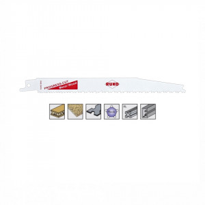 Set 5 panze pentru fierastrau sabie, dinti ceaprazuiti, HSS Bimetal - 8943 - RUKO