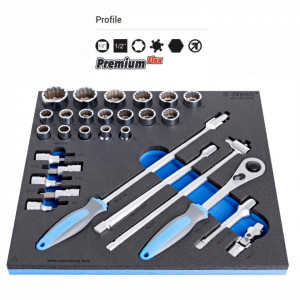 Set de capete chei tubulare 1/2" in modul SOS - 964/19S12SOS - Img 2