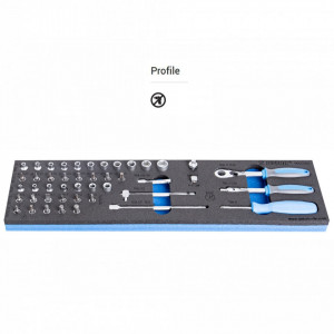 Set de capete chei tubulare si accesorii 1/2" in modul SOS - 964ECO5 - Img 2
