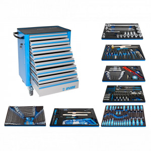 Set de scule de mana de 206 piese pentru servisarea masinilor agricole - 1012A - UNIOR