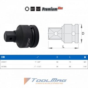  Adaptor de IMPACT 1" - 233.7/4 - Unior 2