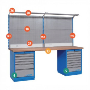 Banc de lucru modular - Modul 10 - 990MA10 - UNIOR detalii