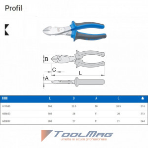  Clesti tais lateral pentru conditii grele - 466/1BI - UNIOR  desen