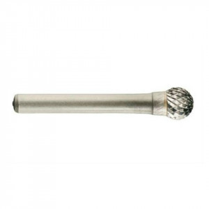 Freza din carbura de tungsten forma D - sferica, cu tais dublu (incrucisat) tip D - Tivoly